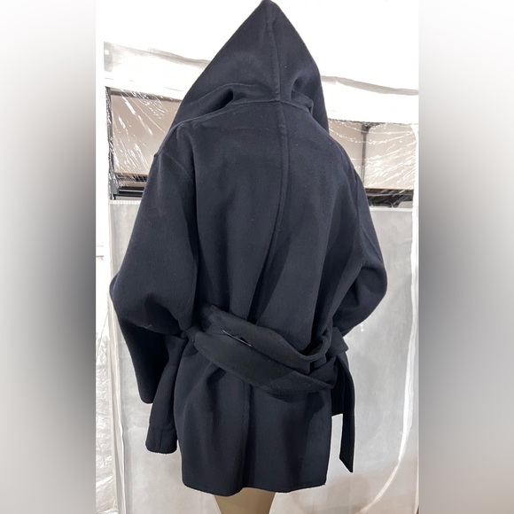 VINCE Wool and Cashmere Navy Jacket  w/ Hood, Lg - Picture 11 of 11